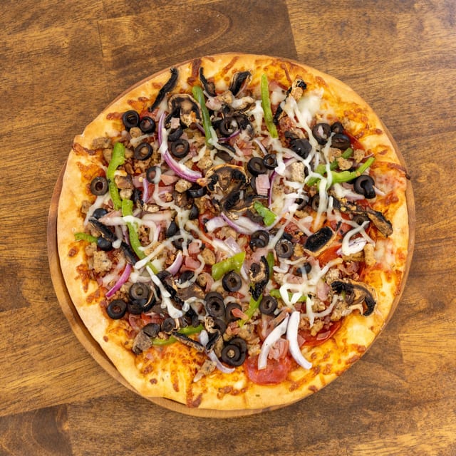 The Works Pizza.